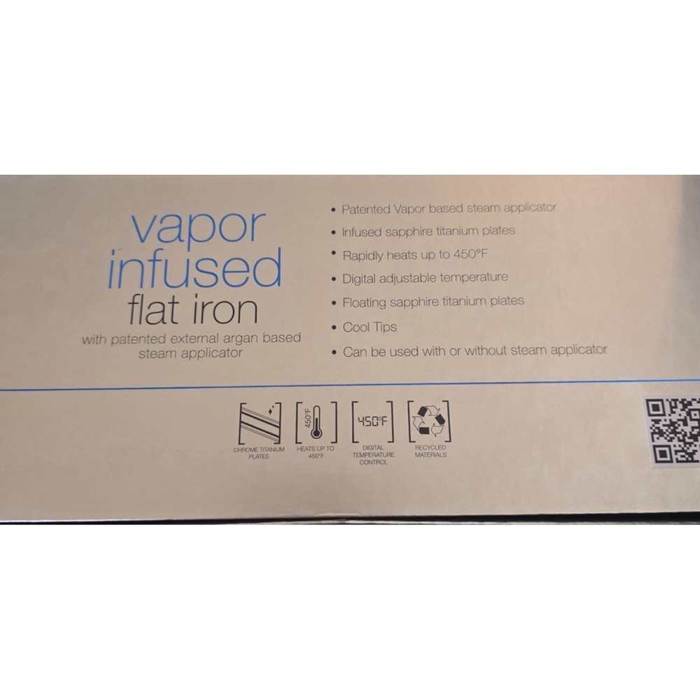 SOLEIL Vapor Infused+ FLAT IRON BRAND NEW MSRP $499 Metallic Blue - Picture 5 of 6